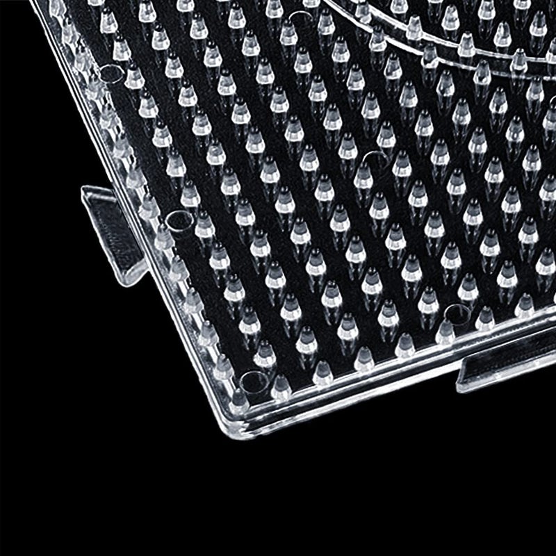 krastmon Fuse Beads Boards 5mm Large Clear Plastic Pegboards for Kids Craft Beads 4 PCS - Image 4